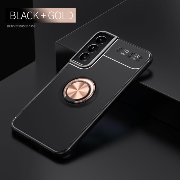 Bild 2,  Samsung Galaxy S22 Skal Ring Svart/Roséguld - Teknikhallen.se