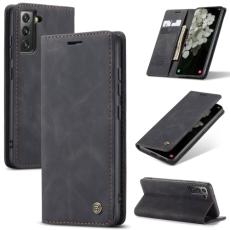CASEME CASEME Samsung Galaxy S22 Fodral Flip Retro L&auml;der Svart - Teknikhallen.se