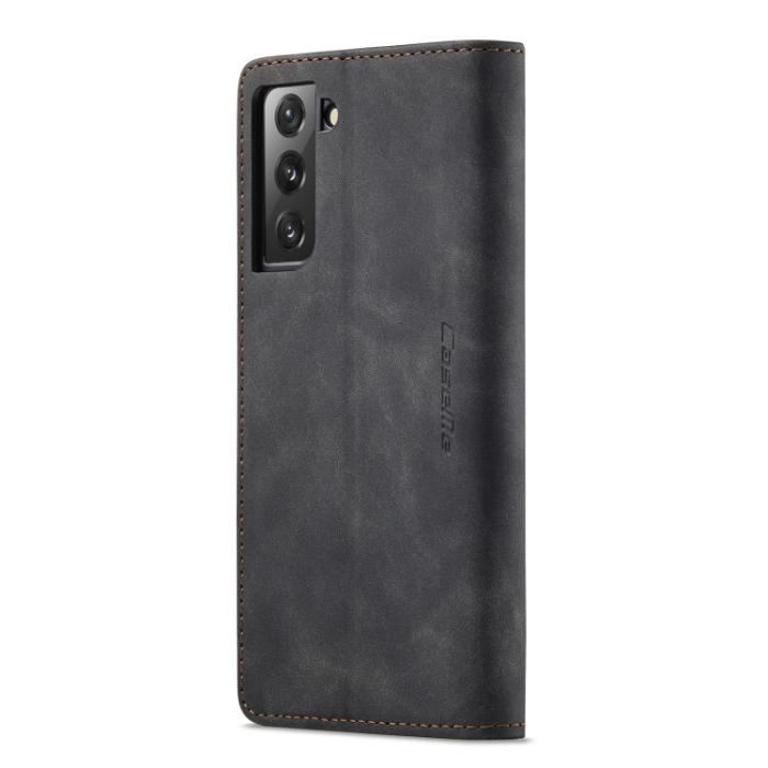 Bild 3, CASEME CASEME Samsung Galaxy S22 Fodral Flip Retro Läder Svart - Teknikhallen.se