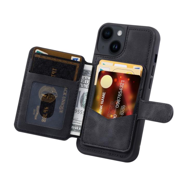 Bild 2,  iPhone 15 Skal RFID Med Plånboksfunktion Svart - Teknikhallen.se