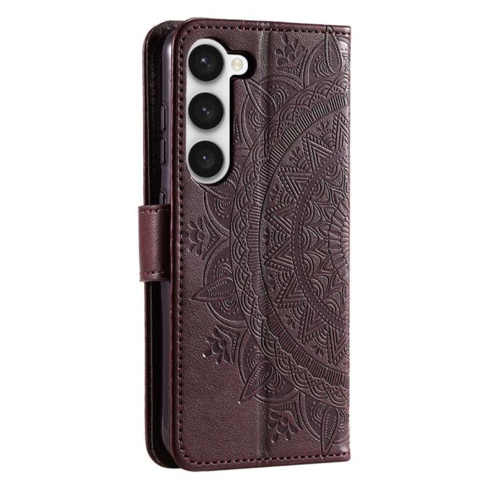 Bild 6,  Samsung Galaxy S23 Plus Fodral Mandala Läder Brun - Teknikhallen.se