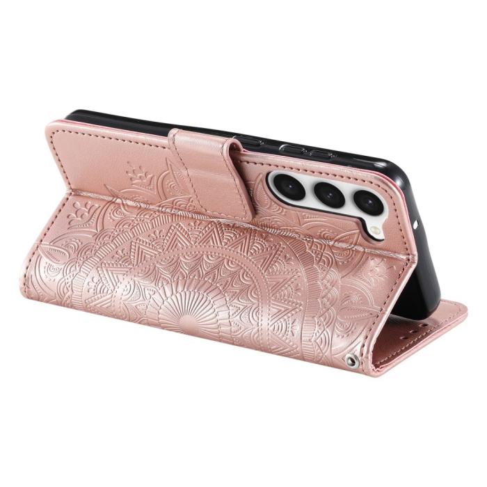 Bild 4,  Samsung Galaxy S23 Plus Fodral Mandala Läder Roséguld - Teknikhallen.se