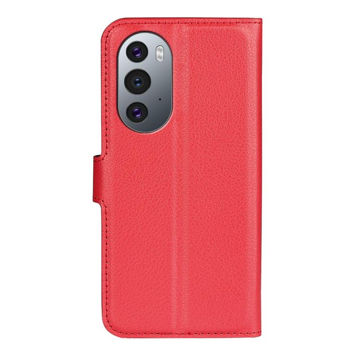 Bild 3,  Motorola Edge 30 Pro Fodral Litchi Textur Röd - Teknikhallen.se