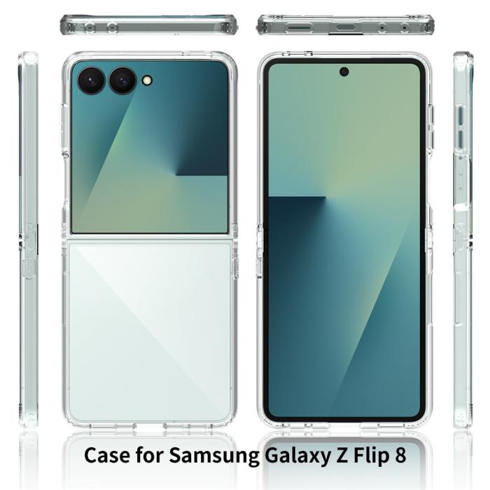 Bild 6,  Samsung Galaxy Z Flip 8 Skal TPU Transparent - Teknikhallen.se