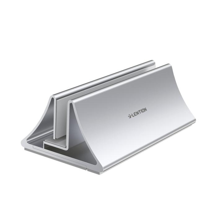 Bild 3, LENTION LENTION Universal Vertikal Aluminium Laptop Stativ Silver - Teknikhallen.se