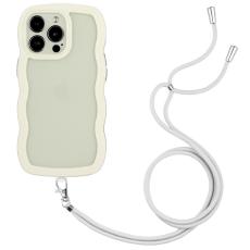  iPhone 16 Pro Max Skal Wavy Hybrid Mobilsn&ouml;re Vit - Teknikhallen.se