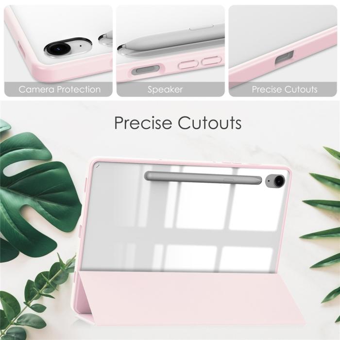 Bild 3,  Samsung Galaxy Tab S10 Lite Fodral Tri-Fold Hybrid Rosa - Teknikhallen.se
