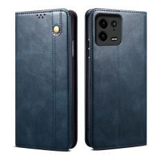  Xiaomi 13 Pro 5G Fodral Oil Wax Flip L&auml;der Bl&aring; - Teknikhallen.se