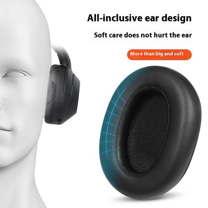 Bild 5,  Öronkuddar För Sony ULT Wear WH-ULT900 Läder Svart - Teknikhallen.se