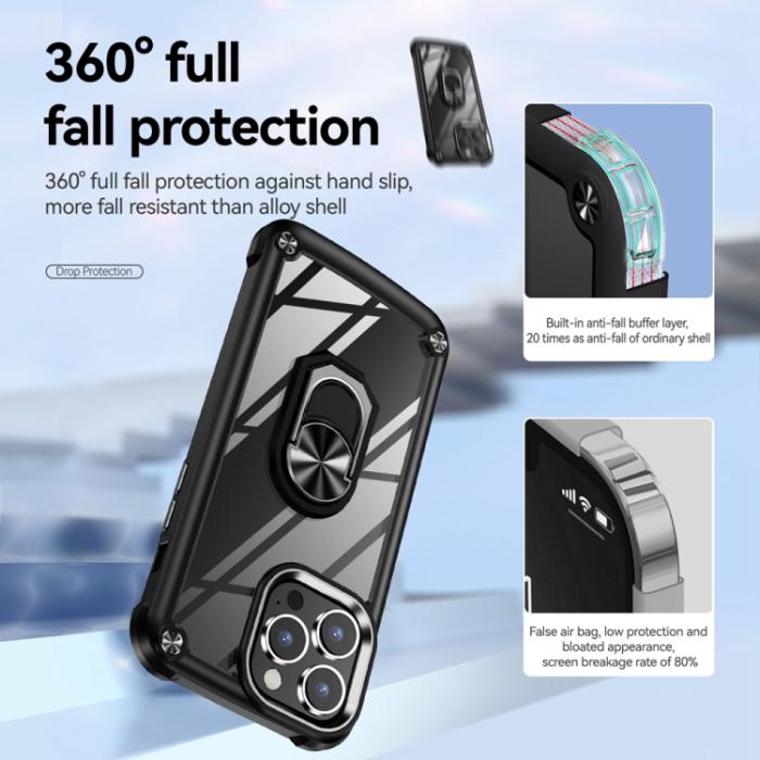 Bild 5,  iPhone 15 Pro Skal Shockproof Armor Ring Svart - Teknikhallen.se