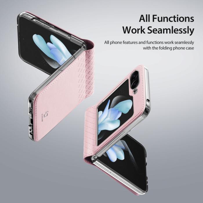 Bild 6, DUX DUCIS DUX DUCIS Galaxy Z Flip 5 Skal Bril PU-Läder Rosa - Teknikhallen.se