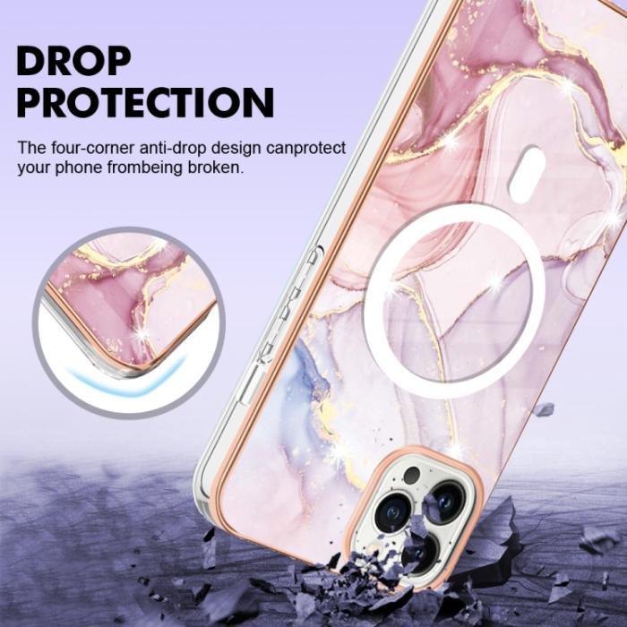 Bild 4,  iPhone 15 Pro Skal MagSafe Marmor Roséguld - Teknikhallen.se