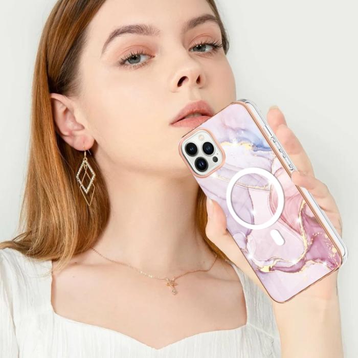 Bild 6,  iPhone 15 Pro Skal MagSafe Marmor Roséguld - Teknikhallen.se