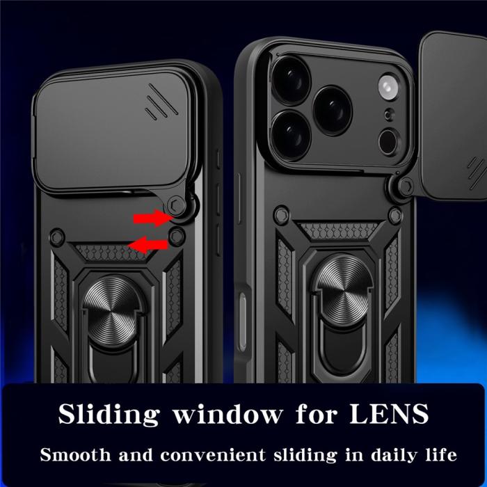 Bild 6,  iPhone 17 Pro Skal CamShield Ring Hybrid Blå - Teknikhallen.se