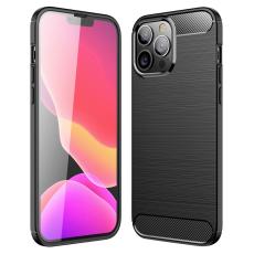  iPhone 13 Pro Max - Borstad St&aring;l Textur Skal - Svart - Teknikhallen.se