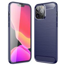  iPhone 13 Pro Max - Borstad St&aring;l Textur Skal - Bl&aring; - Teknikhallen.se