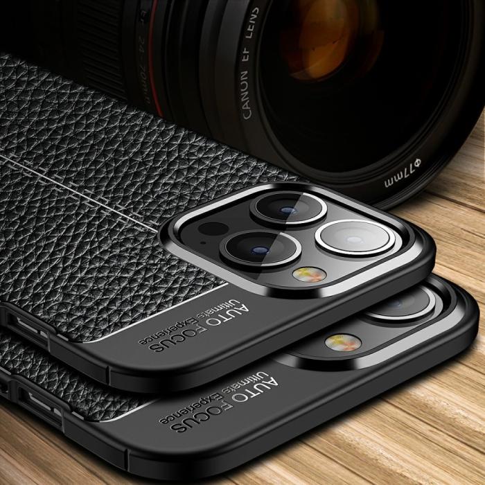Bild 4,  iPhone 13 Pro Max - Litchi Textur Skal - Svart - Teknikhallen.se