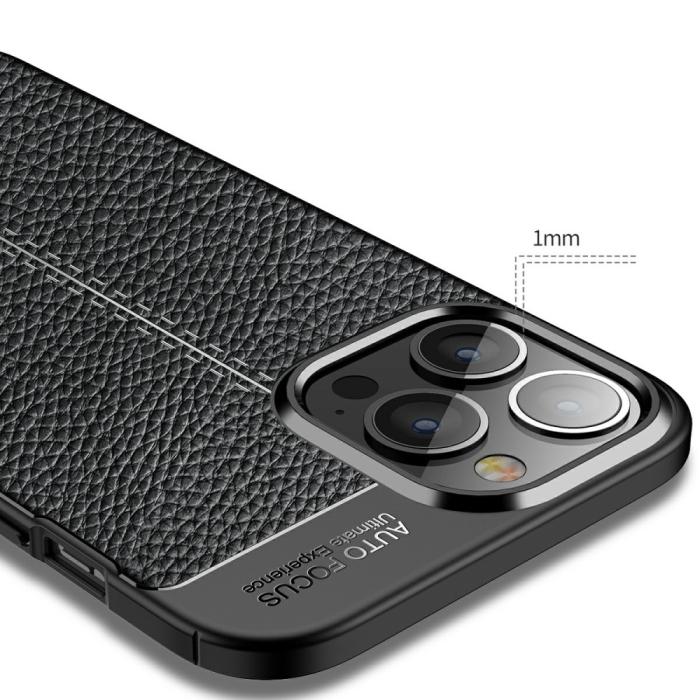 Bild 5,  iPhone 13 Pro Max - Litchi Textur Skal - Svart - Teknikhallen.se