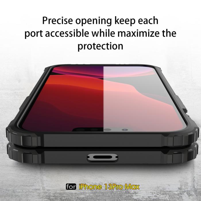 Bild 4,  iPhone 13 Pro Max - Shockproof Armor Hybrid Skal - Blå - Teknikhallen.se