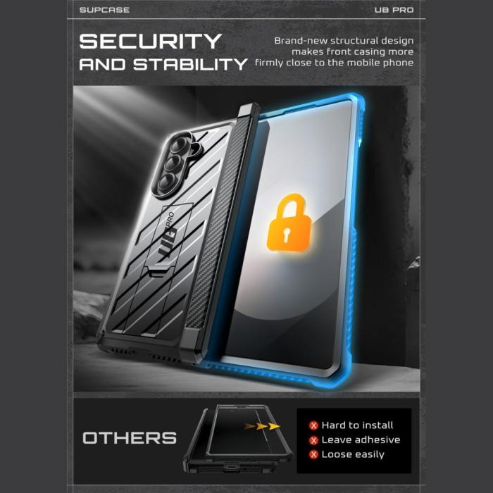 Bild 6, Supcase Supcase Samsung Galaxy Z Fold 7 Skal Unicorn Beetle Pro Svart - Teknikhallen.se