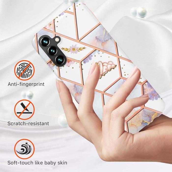 Bild 2,  Samsung Galaxy A54 5G Skal Marmor TPU Krona - Teknikhallen.se