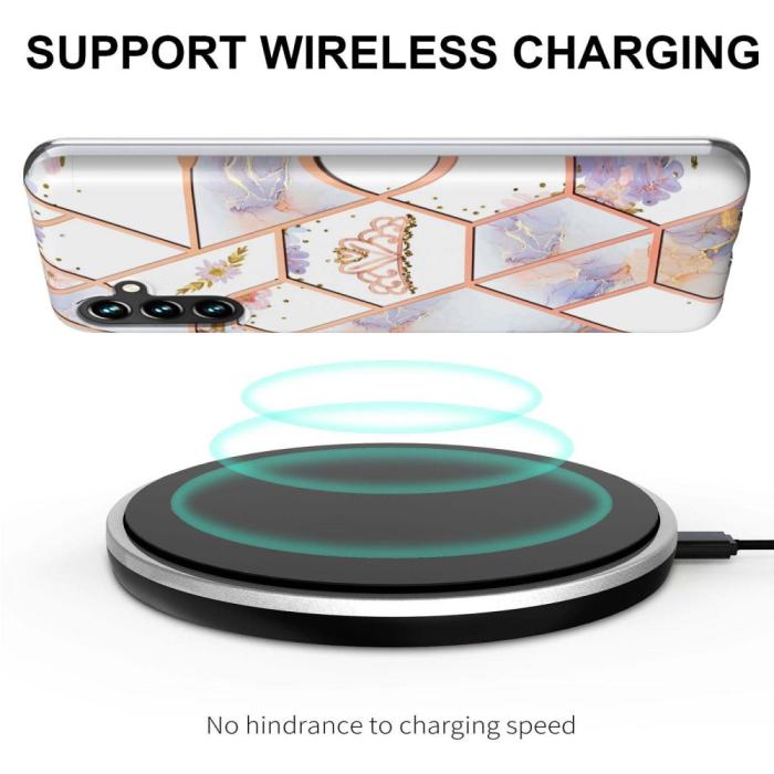 Bild 3,  Samsung Galaxy A54 5G Skal Marmor TPU Krona - Teknikhallen.se