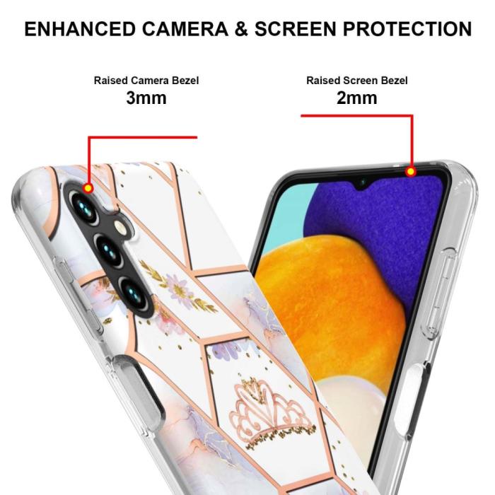 Bild 4,  Samsung Galaxy A54 5G Skal Marmor TPU Krona - Teknikhallen.se