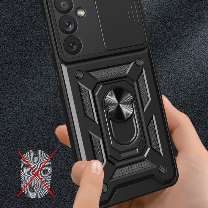Bild 5,  Samsung Galaxy A34 5G Skal CamShield Ring Hybrid Silver - Teknikhallen.se