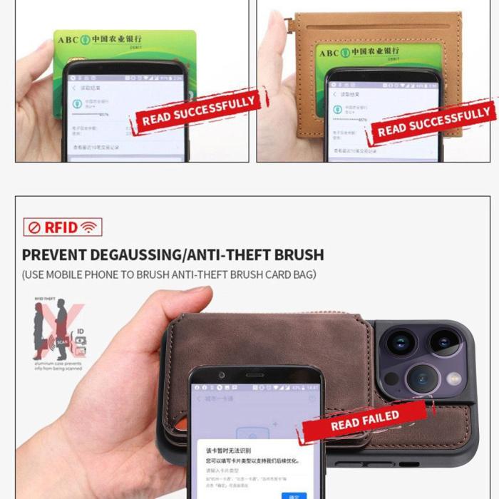 Bild 6,  iPhone 15 Skal RFID Med Plånboksfunktion Svart - Teknikhallen.se