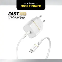OtterBox OtterBox 20W PD USB-C Väggladdare Inkl. 1m USB-C - Lightning Kabel Vit - Teknikhallen.se