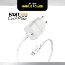 OtterBox OtterBox 20W PD USB-C V&auml;ggladdare Inkl. 1m USB-C - Lightning Kabel Vit - Teknikhallen.se