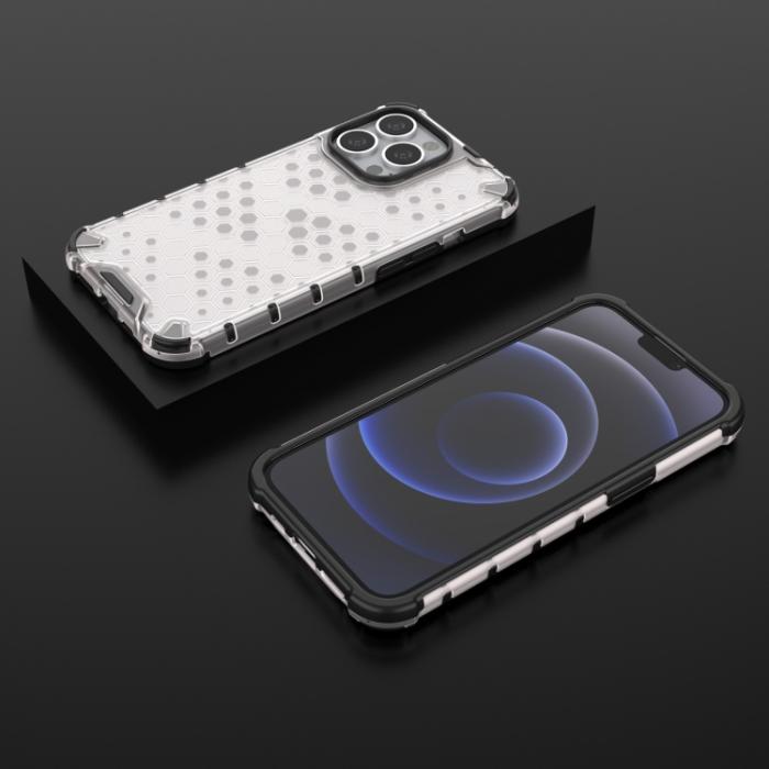Bild 3,  iPhone 14 Pro Max Skal Shockproof Honeycomb Hybrid Vit - Teknikhallen.se
