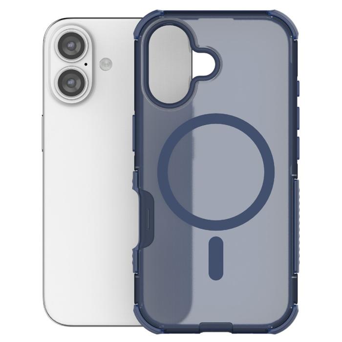 Bild 3,  iPhone 16 Skal MagSafe Shockproof Hybrid Blå - Teknikhallen.se
