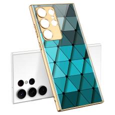 GKK GKK Galaxy S24 Ultra Skal H&auml;rdat Glas Electroplate Rhombus Bl&aring; - Teknikhallen.se