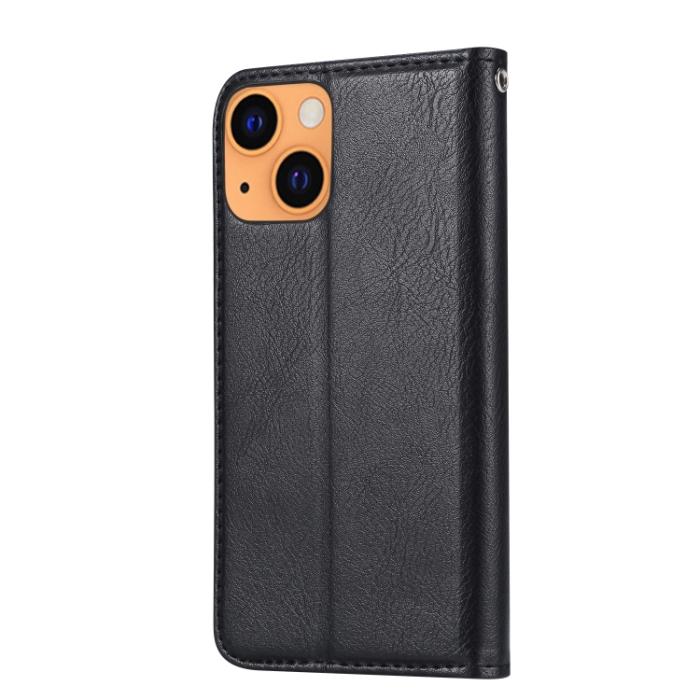 Bild 3,  iPhone 14 Fodral Flip Läder Med Frontficka Svart - Teknikhallen.se