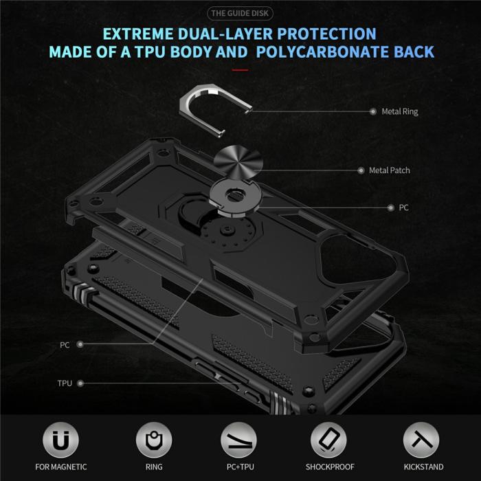 Bild 6,  iPhone 17 Skal Shockproof Hybrid Ring Svart - Teknikhallen.se