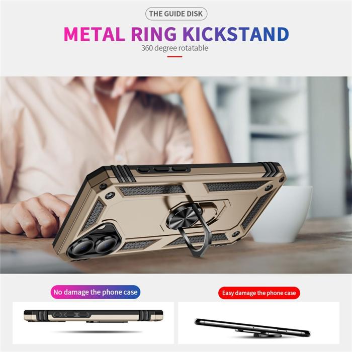Bild 2,  iPhone 17 Skal Shockproof Hybrid Ring Guld - Teknikhallen.se