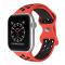 ColorPop Sportarmband Dual-Color Apple Watch 41/40/38 mm (S/M) Röd/Svart - Teknikhallen.se