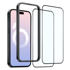 NORTHJO NORTHJO iPhone 16 Sk&auml;rmskydd Helt&auml;ckande 2-PACK inkl. Ram - Teknikhallen.se