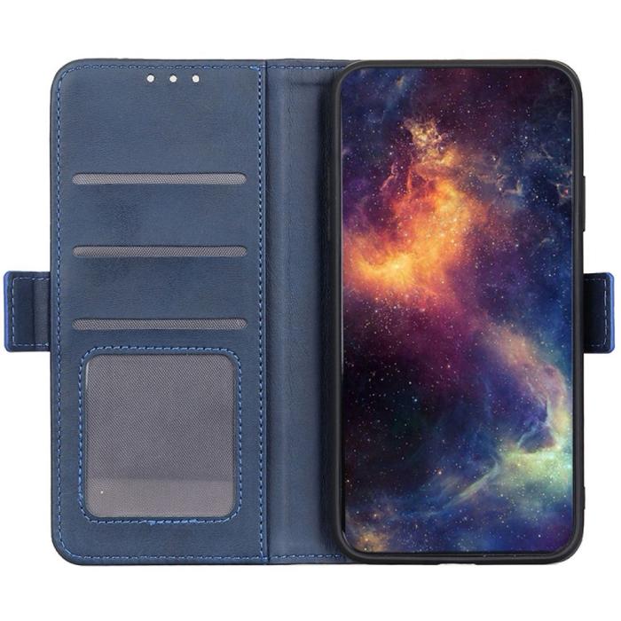 Bild 2,  Samsung Galaxy S23 Ultra Fodral Magnetisk Stängning Blå - Teknikhallen.se