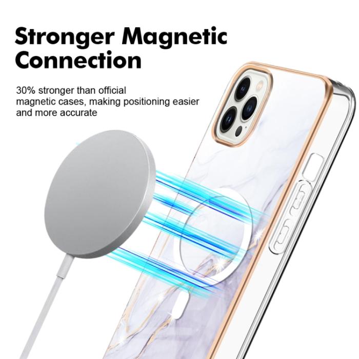 Bild 2,  iPhone 15 Pro Skal MagSafe Marmor Vit - Teknikhallen.se