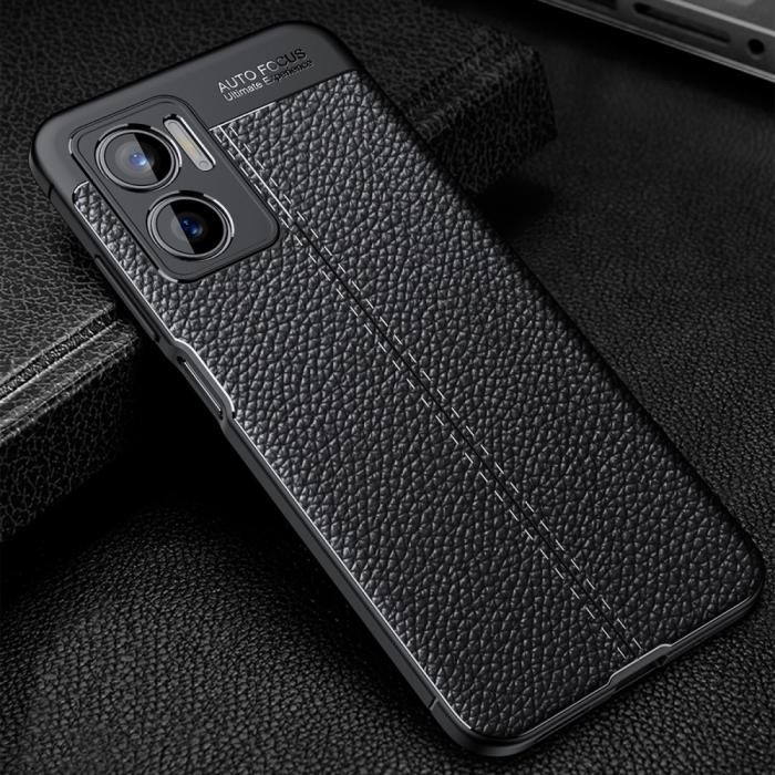 Bild 3,  Xiaomi Redmi 10 5G Skal Litchi Textur Svart - Teknikhallen.se