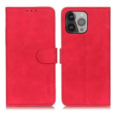 KHAZNEH iPhone 13 Pro Max - KHAZNEH Retro L&auml;der Fodral - R&ouml;d - Teknikhallen.se