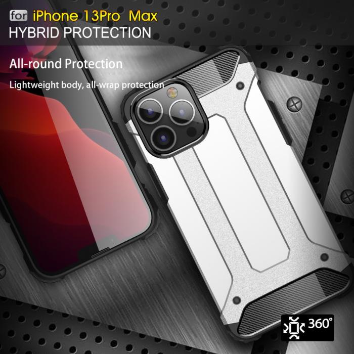 Bild 5,  iPhone 13 Pro Max - Shockproof Armor Hybrid Skal - Blå - Teknikhallen.se