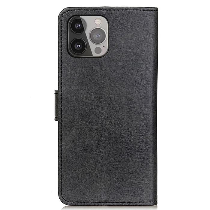 Bild 3,  iPhone 13 Pro Max - Solid Läder Fodral - Svart - Teknikhallen.se