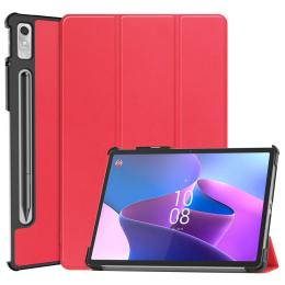  Lenovo Tab P11 Pro Gen 2 Fodral Tri-Fold Läder Röd - Teknikhallen.se