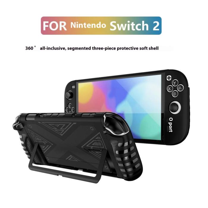 Bild 2,  Nintendo Switch 2 Skal Med Stativ Hybrid Svart - Teknikhallen.se