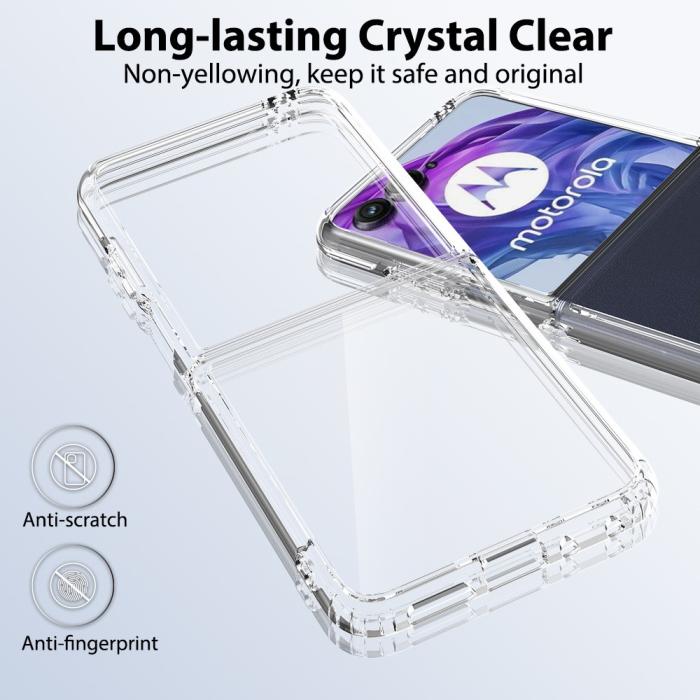 Bild 3,  Motorola Razr 50 Ultra 5G Mobilskal TPU/Akryl Transparent - Teknikhallen.se