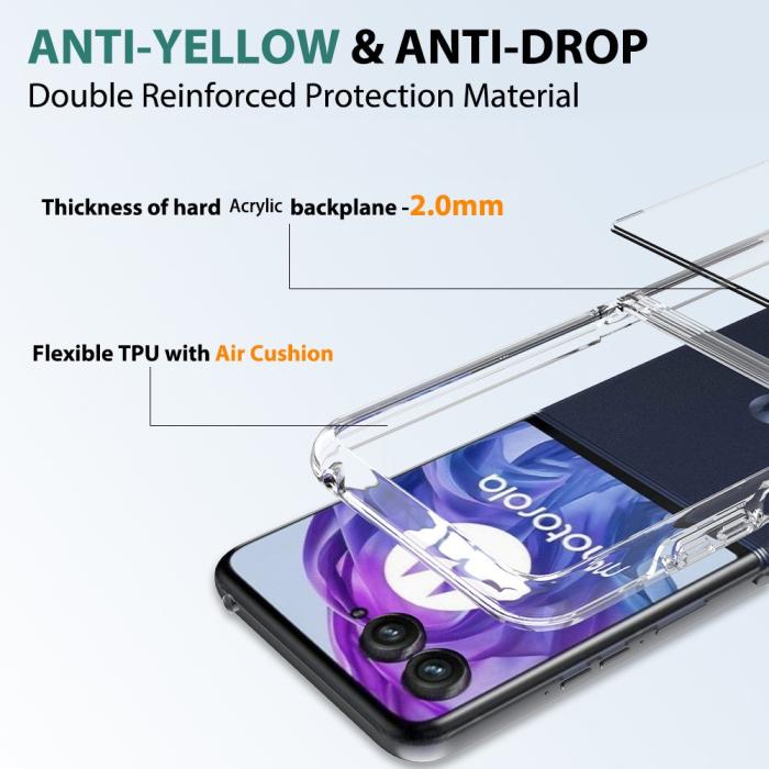 Bild 5,  Motorola Razr 50 Ultra 5G Mobilskal TPU/Akryl Transparent - Teknikhallen.se