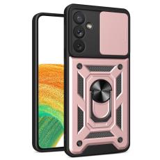  Samsung Galaxy A34 5G Skal CamShield Ring Hybrid Ros&eacute;guld - Teknikhallen.se